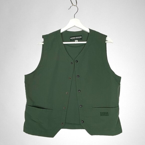 SIERRA DESIGNS Medium Green Utility Vest Unisex Outdoor - Picture 1 of 6
